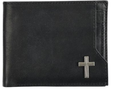 Silver Cross Black Genuine Leather Wallet