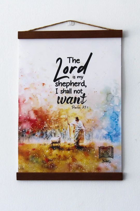 The Lord is my shepherd – Psalm 23:1 Interactive Canvas Scrolls