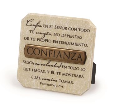 Confianza Cast Stone Plaque