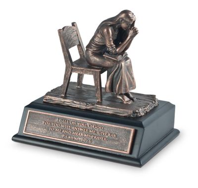Sculpture Of Faith Praying Woman 4"H