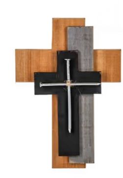 Layered Nail Wall Cross (7 X 10)