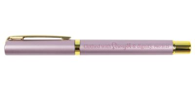 Clothed with Strength and Dignity - Pro 31:25 - Pearl Scripture Pen - Pink