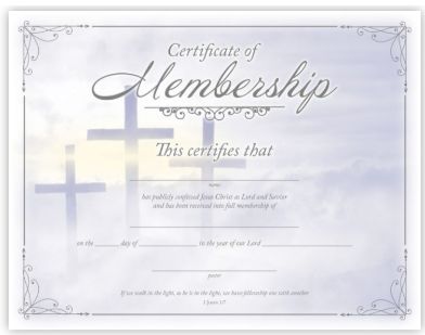 Certificate | Certificate of Membership | Embossed 11 x 8.5