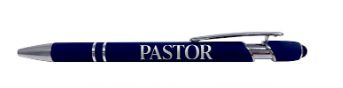Soft Touch Gift Pen-Pastor-Navy
