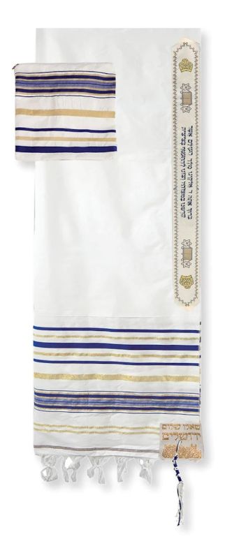 Prayer Shawl 24 Blue 72" X 22"