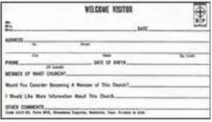 Welcome Visitor Form WV-7