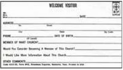 Welcome Visitor Form WV-7