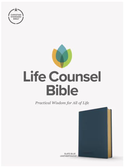 CSB Life Counsel Bible, Slate Blue Leathertouch Practical Wisdom for All of Life