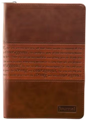 Strong and Courageous Joshua 1:57 Classic Faux Leather Journal