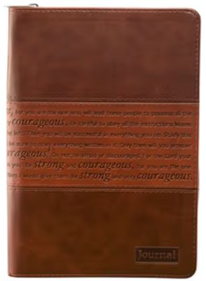Strong and Courageous Joshua 1:57 Classic Faux Leather Journal