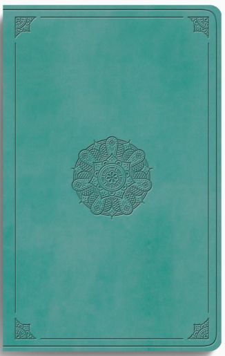 ESV Large Print Value Thinline Bible TruTone®, Turquoise, Emblem Design