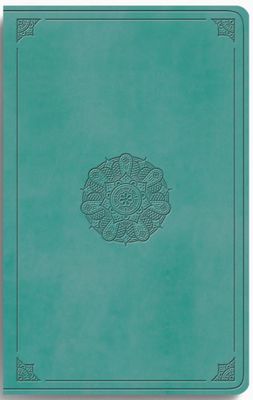 ESV Large Print Value Thinline Bible TruTone®, Turquoise, Emblem Design