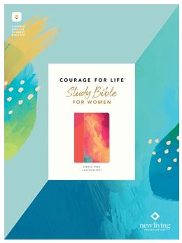NLT Courage for Life Study Bible for Women, Filament Enabled Leatherlike, Fierce Pink