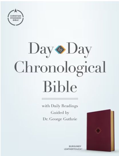 CSB Day-By-Day Chronological Bible, Burgundy Leathertouch