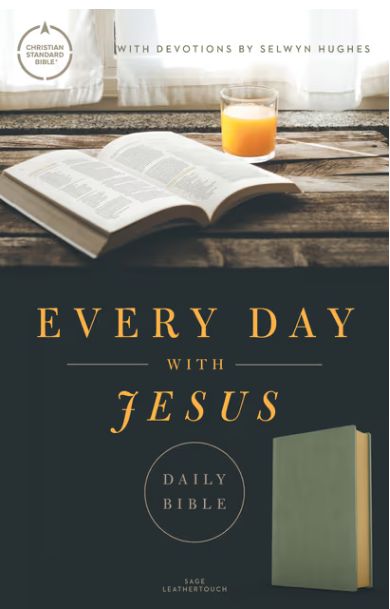 CSB Every Day with Jesus Daily Bible, Sage Leathertouch