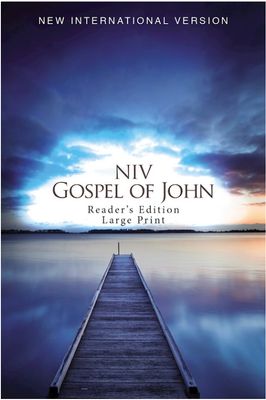 NIV Gospel Of John Reader's Edition/Large Print (Blue Pier)-Softcover
