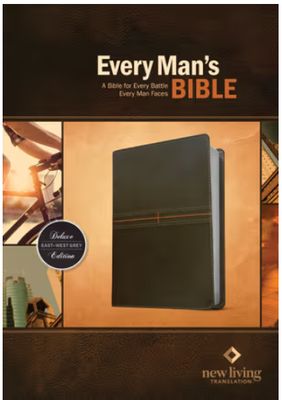 Every Man's Bible NLT Leatherlike, East-West Grey