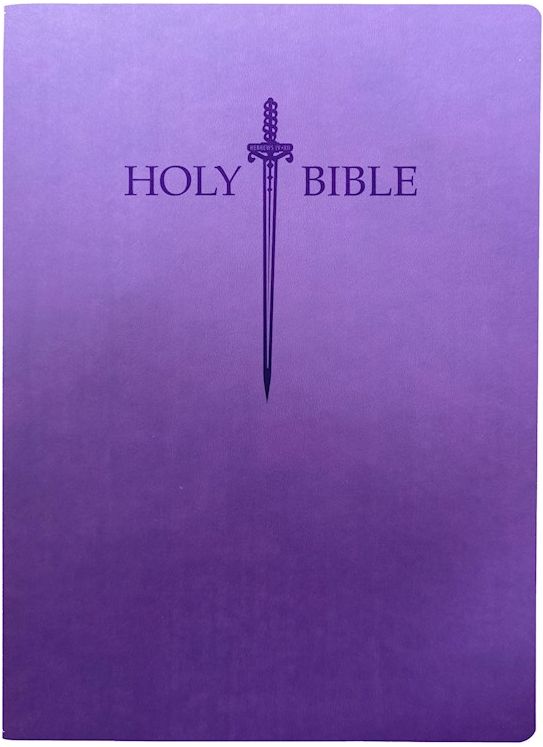KJVER Sword Holy Bible Large Print-Royal Purple Ultrasoft Indexed King James Version Easy Read-Red Letter in OT &amp; NT