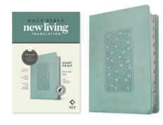 NLT Personal Size Giant Print Bible, Filament Enabled Edition Red Letter, Leatherlike, Floral Frame Teal, Indexed