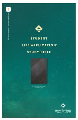 NLT Student Life Application Study Bible, Filament Enabled Leatherlike, Charcoal Gray Striped, Red Letter