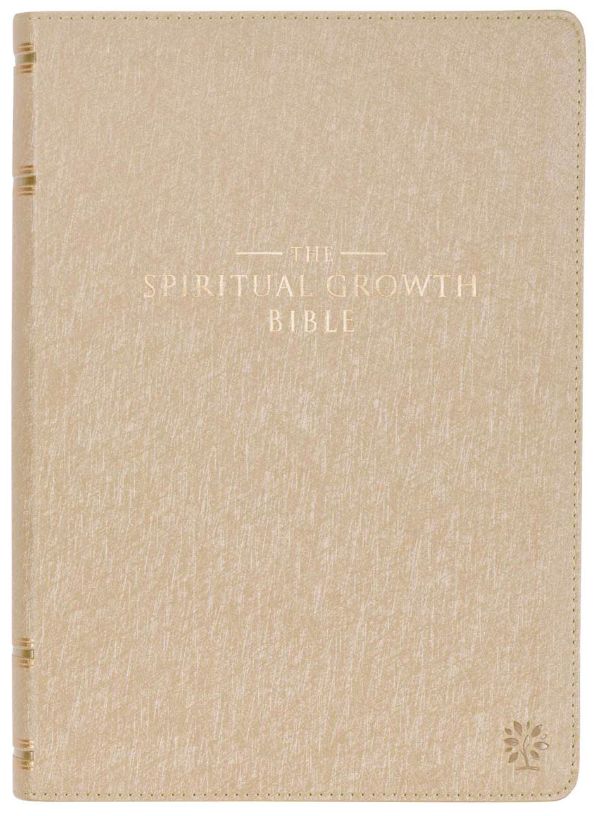 Pearlescent Taupe Faux Leather Spiritual Growth Bible