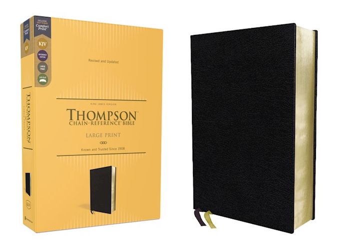 KJV Thompson Chain-Reference Bible/Large Print (Comfort Print)-Black European Bonded Leather