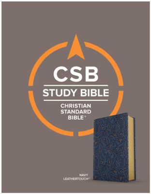 CSB Study Bible, Navy Leathertouch Faithful and True