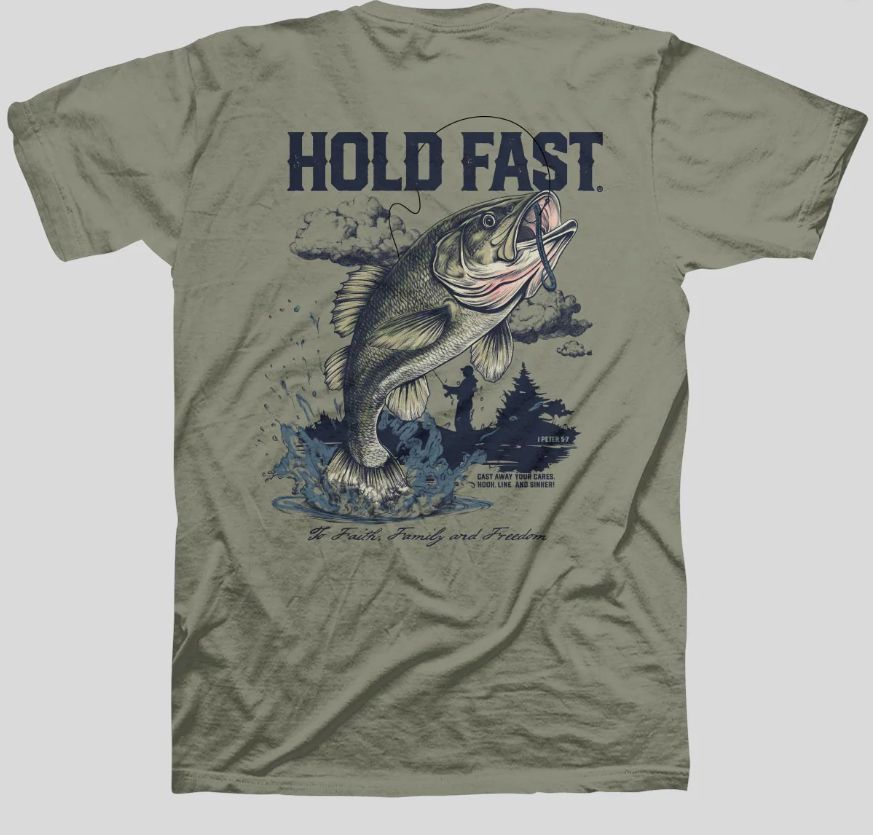 Fishing – 1 Peter 5:7 (Sage), Size: Small