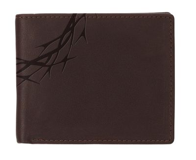 Crown of Thorns Espresso Brown Genuine Leather Wallet