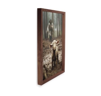 I Am Found Collection Framed Linen Art - Lamb