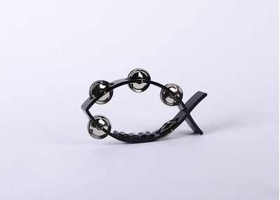 Tambourine-Little Fish Shape-Black (8" x 4 1/2")