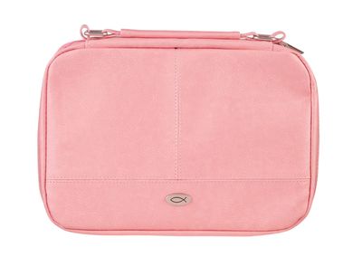 Two-fold Pink Faux Leather Organizer MD Bible Cover