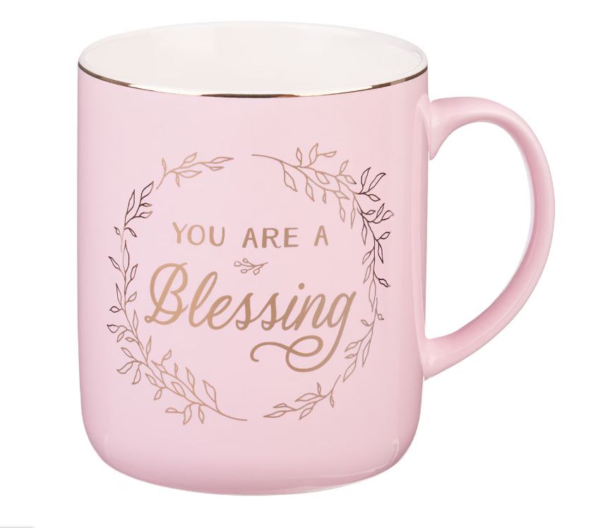 You Are A Blessing Pink Ceramic Coffee Mug
