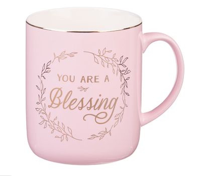 You Are A Blessing Pink Ceramic Coffee Mug