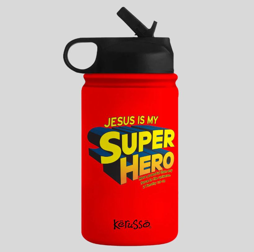 Super Hero 12 oz Stainless Steel Sport Bottle
