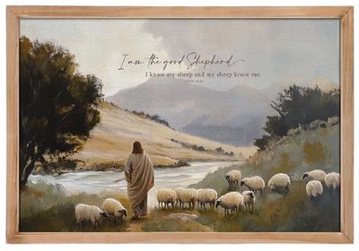 The Good Shepherd John 10:14 Framed