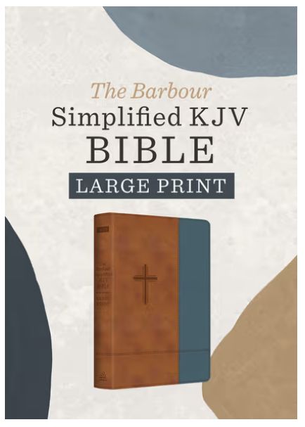 The Barbour Simplified KJV: Large Print Rust &amp; Stone Cross