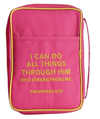 Kid Bible Cover Pink Rainbow I Can Do