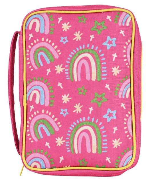 Kid Bible Cover Pink Rainbow I Can Do