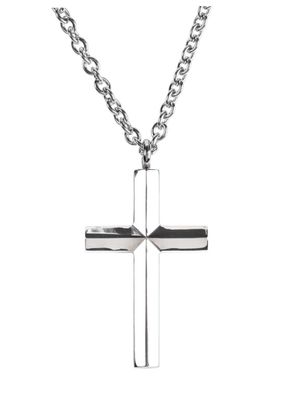 Todo Lo Puedo En Cristo Que Me Fortalece. Filipenses 4:13. Necklace Bevel Cross Spanish 24L