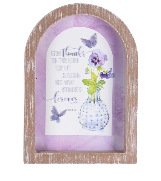 Framed Arch Butterfly Give Thanks 9X13