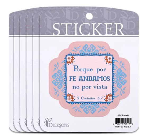 Porque Por Fe Andamos 2 Cor. 5:7 Sticker