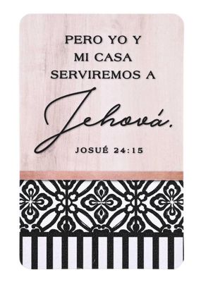 Pero Yo Y Mi Casa Serviremose A Jehová Pocket Card