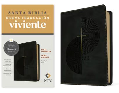Biblia Ultrafina NTV, Letra Grande de Zíper Con Filament Sentipiel, Gris, Letra Roja