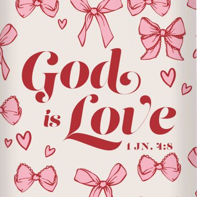 God Is Love Bows 40 oz Stainless Steel Mug With Straw