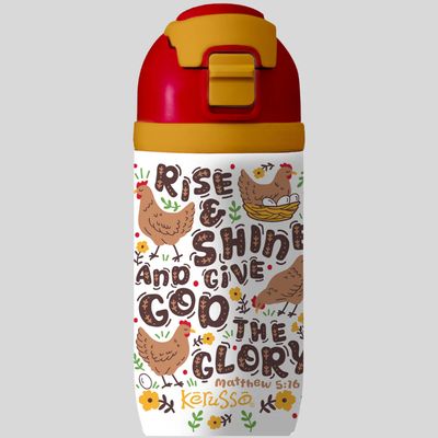 Rise and Shine 16 oz Stainless Steel Sport Bottle