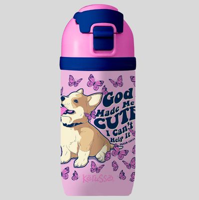 Puppy 16 oz Stainless Steel Sport Bottle