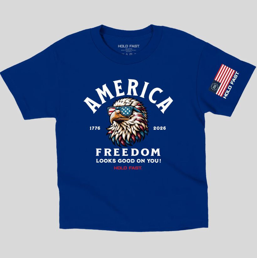 HOLD FAST Kidz T-Shirt America Eagle, Size: XS