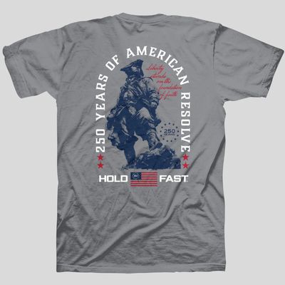 HOLD FAST Adult T-Shirt Colonial Soldier
