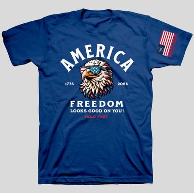 HOLD FAST Adult T-Shirt America Eagle